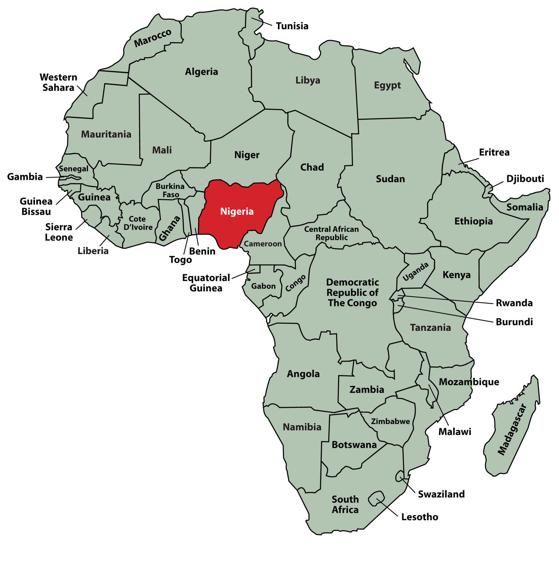 Karta över Nigeria – Karta 2020