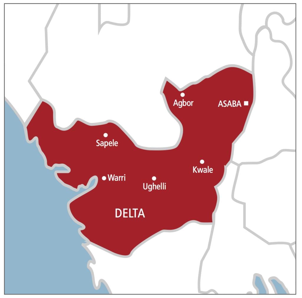 delta nigeria karta