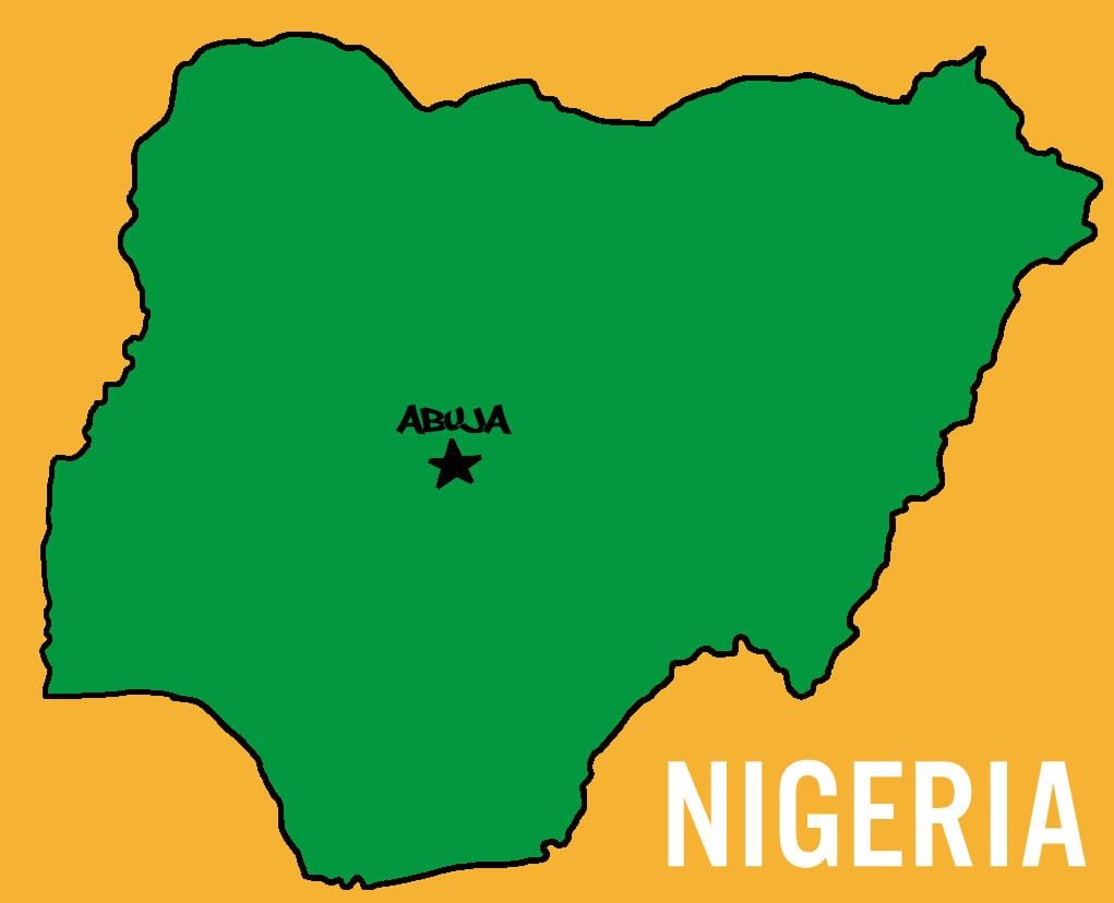 Karta över huvudstaden i nigeria