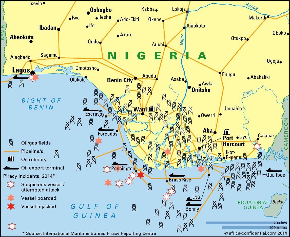 industriell karta över nigeria