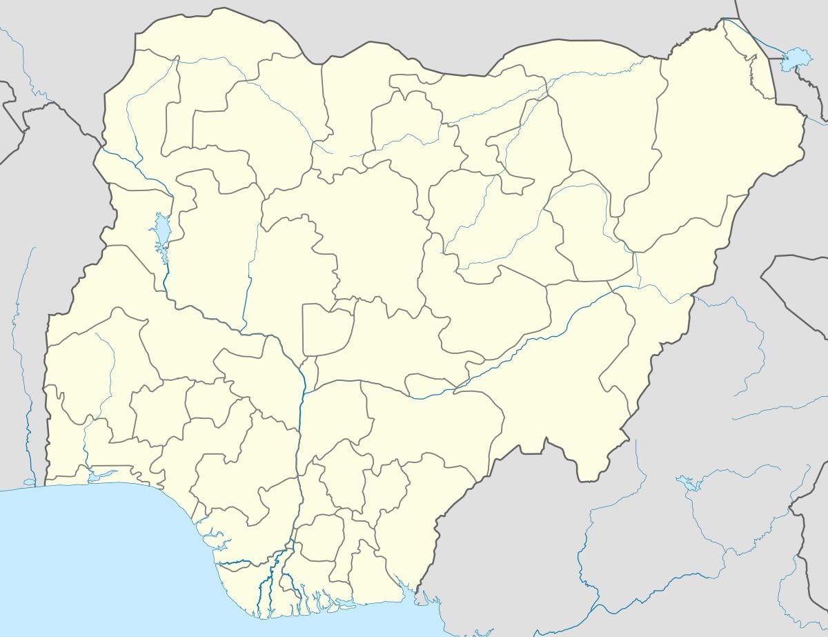 Karta av ökenspridning i nigeria