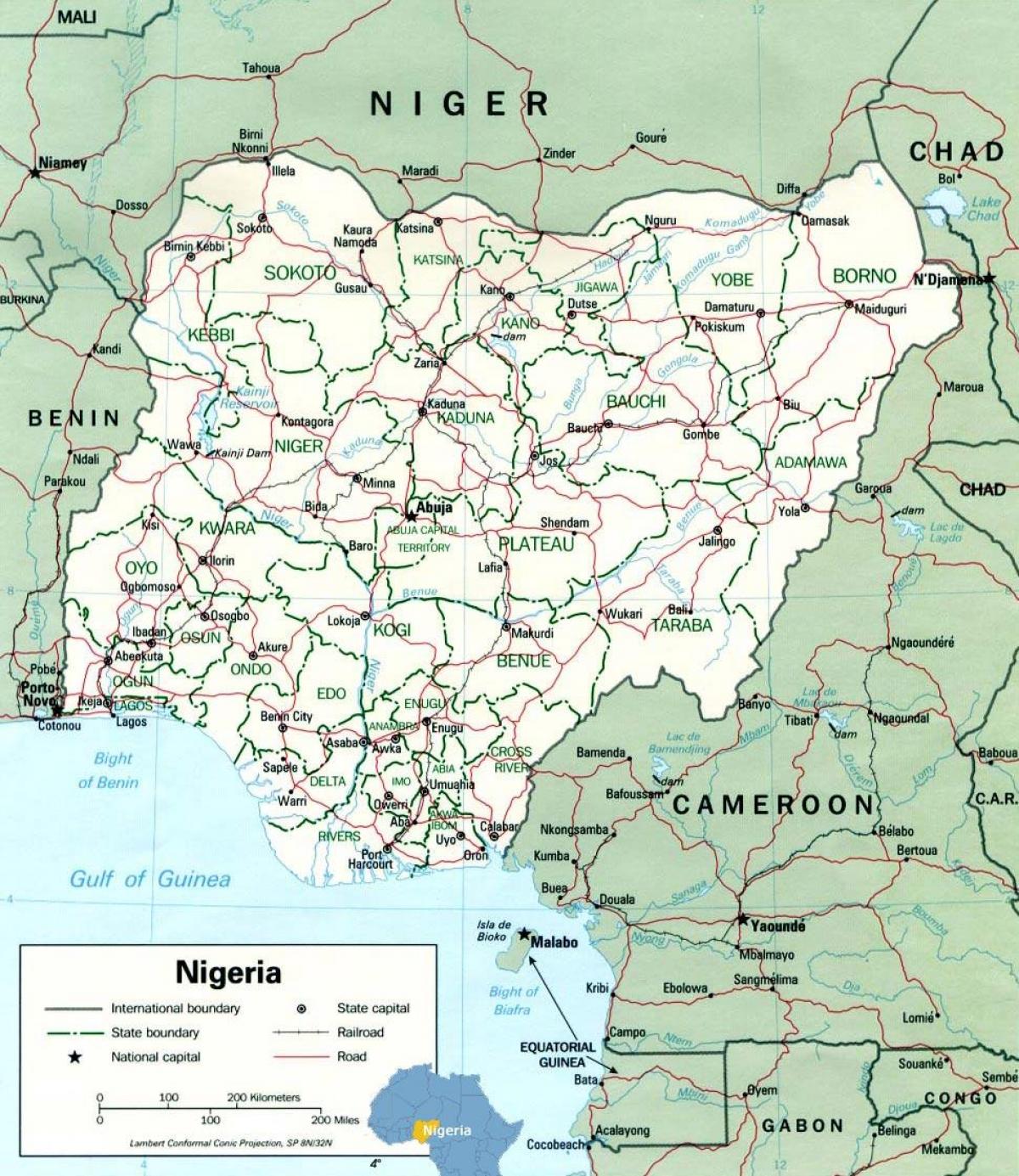 lagos, nigeria karta afrika