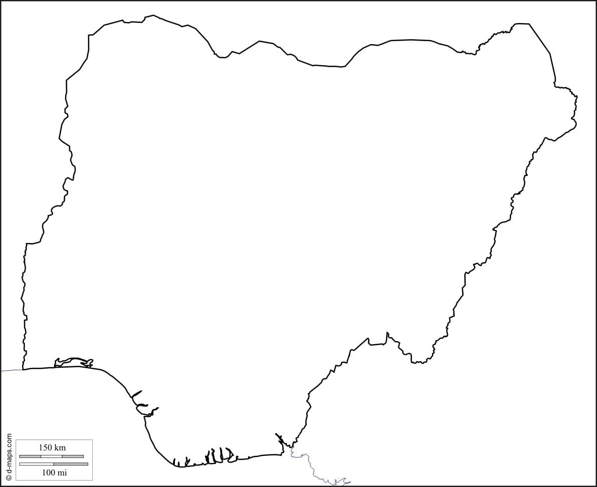 Karta över nigeria översikt