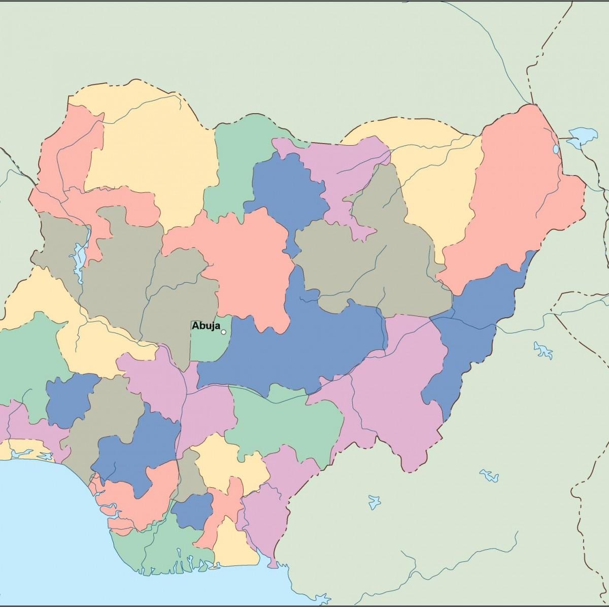 Karta över nigeria vektor