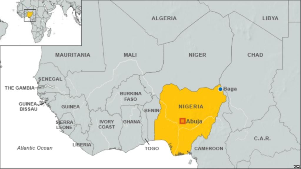 Karta över nigerianska gränser