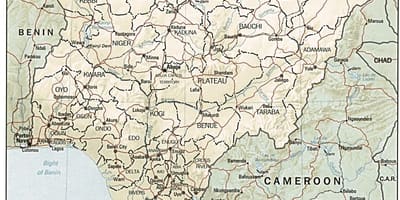 Karta över atlas nigeria