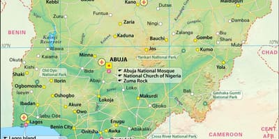 Karta över bild av nigeria