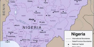 Karta över detaljerade nigeria