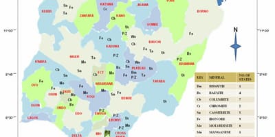 Nigeria naturresurser karta