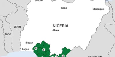 Karta över nigerdeltat karta i nigeria