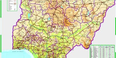 Karta över nigeria vägsträckan