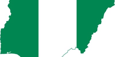 Karta över nigeria flagga