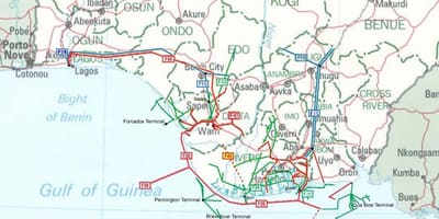 Karta över nigeria pipeline 