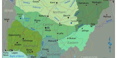 Nigeria regional karta