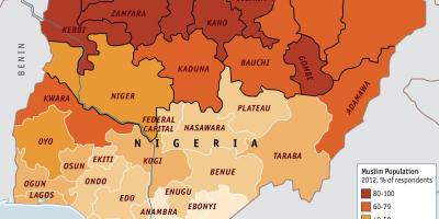 Karta över nigeria religion