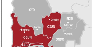 Västra nigeria karta